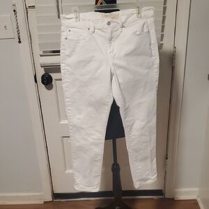 GAP White Cropped Stretch Jeans